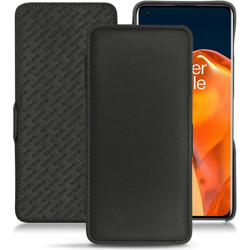 Noreve Lederschutzhülle horizontal (OnePlus 9 Pro), Smartphone Hülle, Schwarz