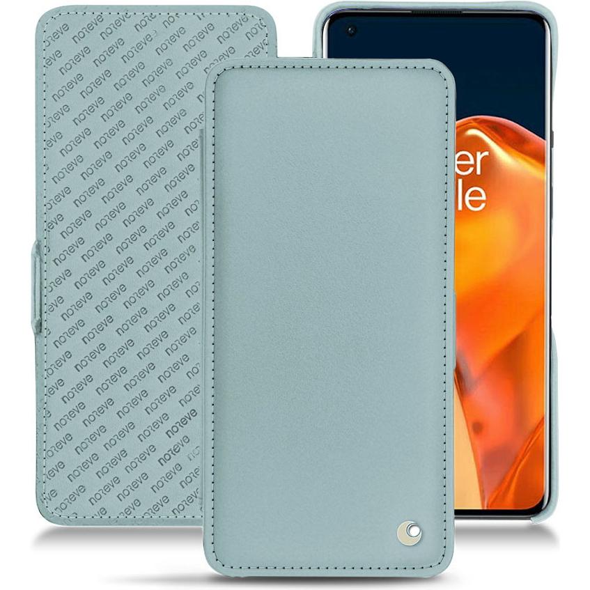 Noreve Lederschutzhülle horizontal (OnePlus 9 Pro), Smartphone Hülle, Blau