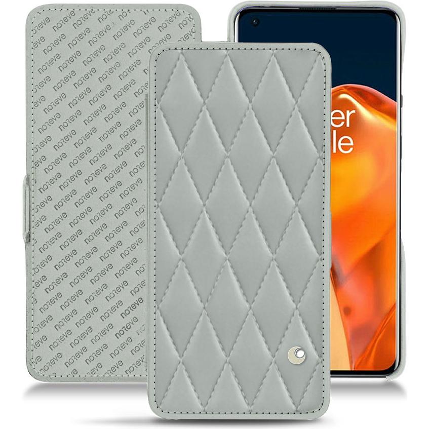 Noreve Lederschutzhülle horizontal (OnePlus 9 Pro), Smartphone Hülle, Grau