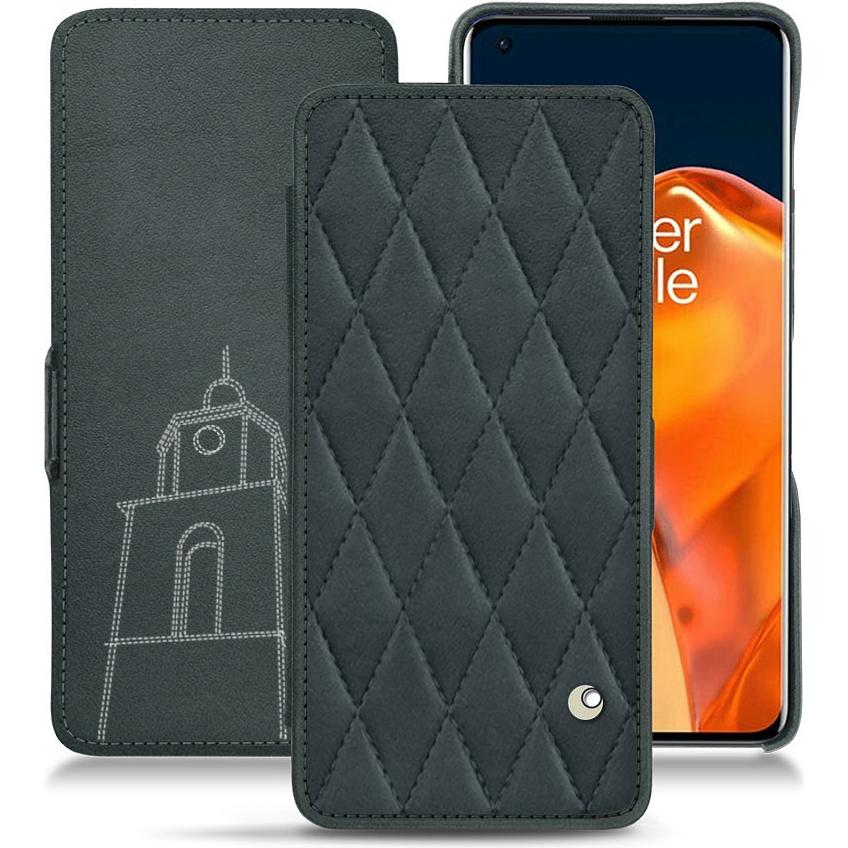 Noreve Lederschutzhülle horizontal (OnePlus 9 Pro), Smartphone Hülle, Blau