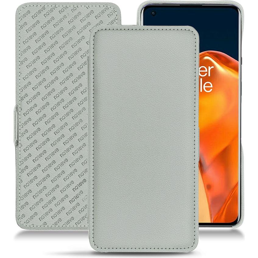 Noreve Lederschutzhülle horizontal (OnePlus 9 Pro), Smartphone Hülle, Grau