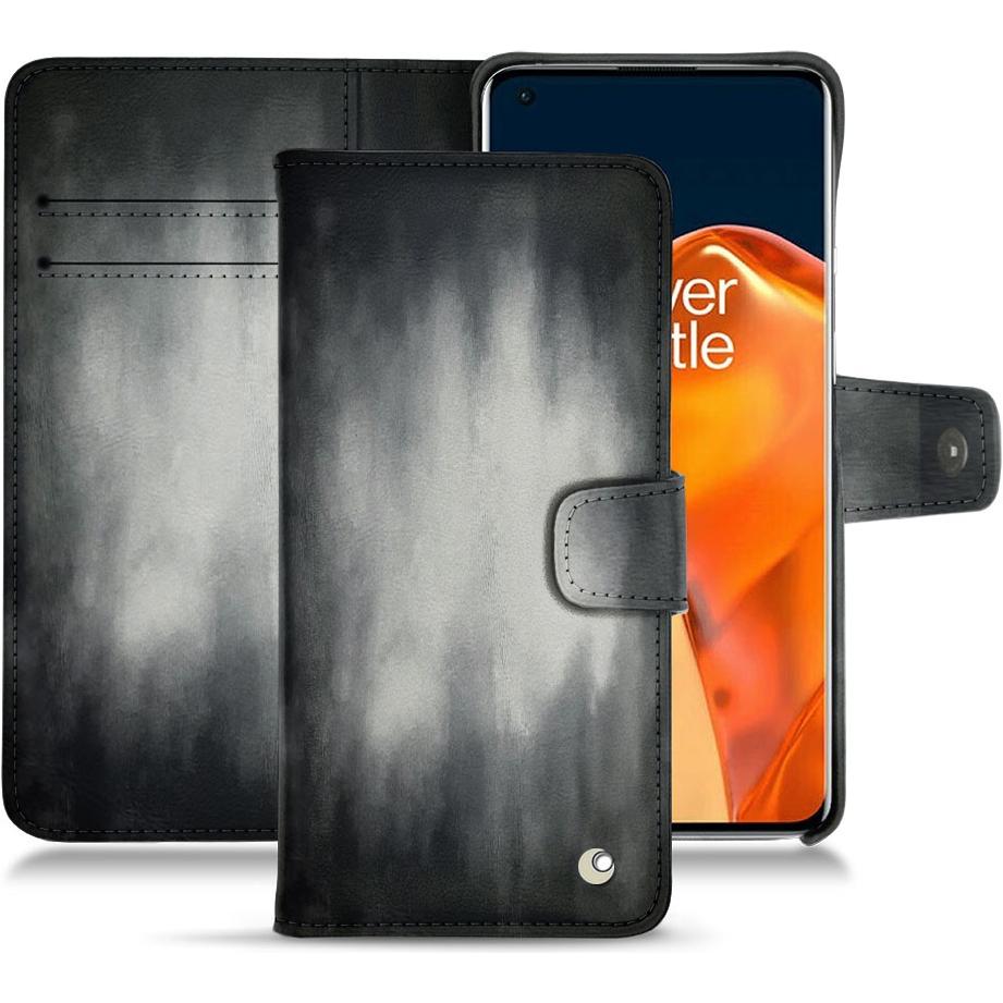 Thumbnail - Noreve Lederschutzhülle Wallet (OnePlus 9 Pro), Smartphone Hülle, Grau