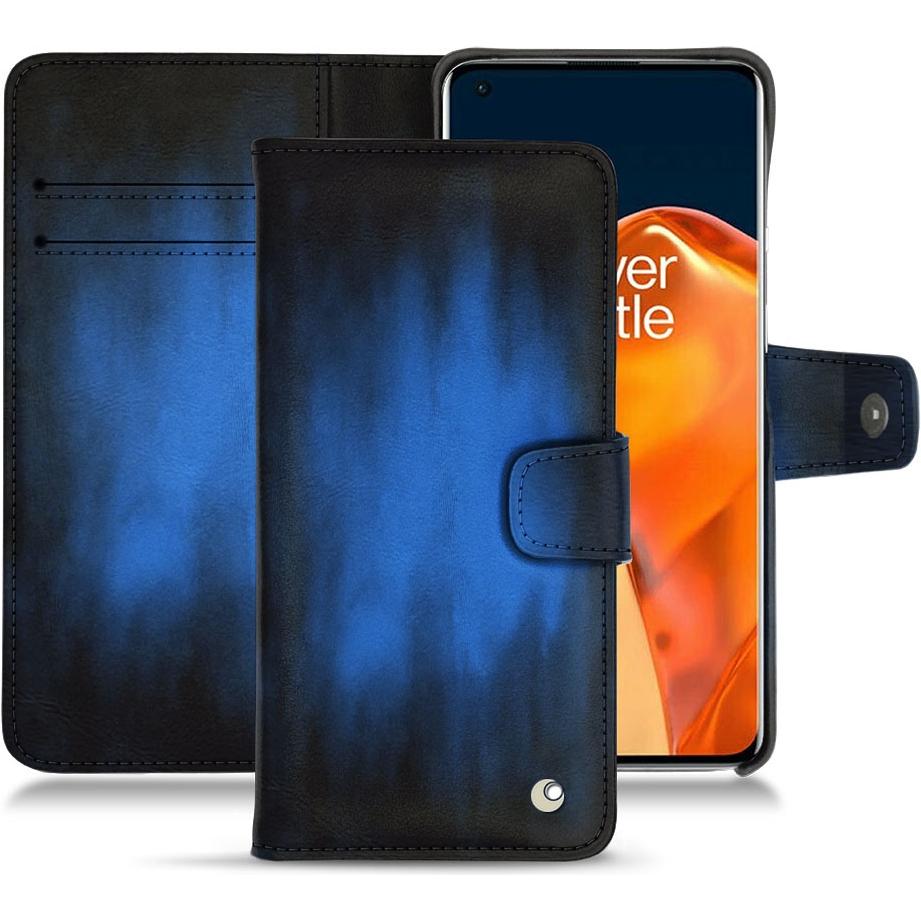 Noreve Lederschutzhülle Wallet (OnePlus 9 Pro), Smartphone Hülle, Blau