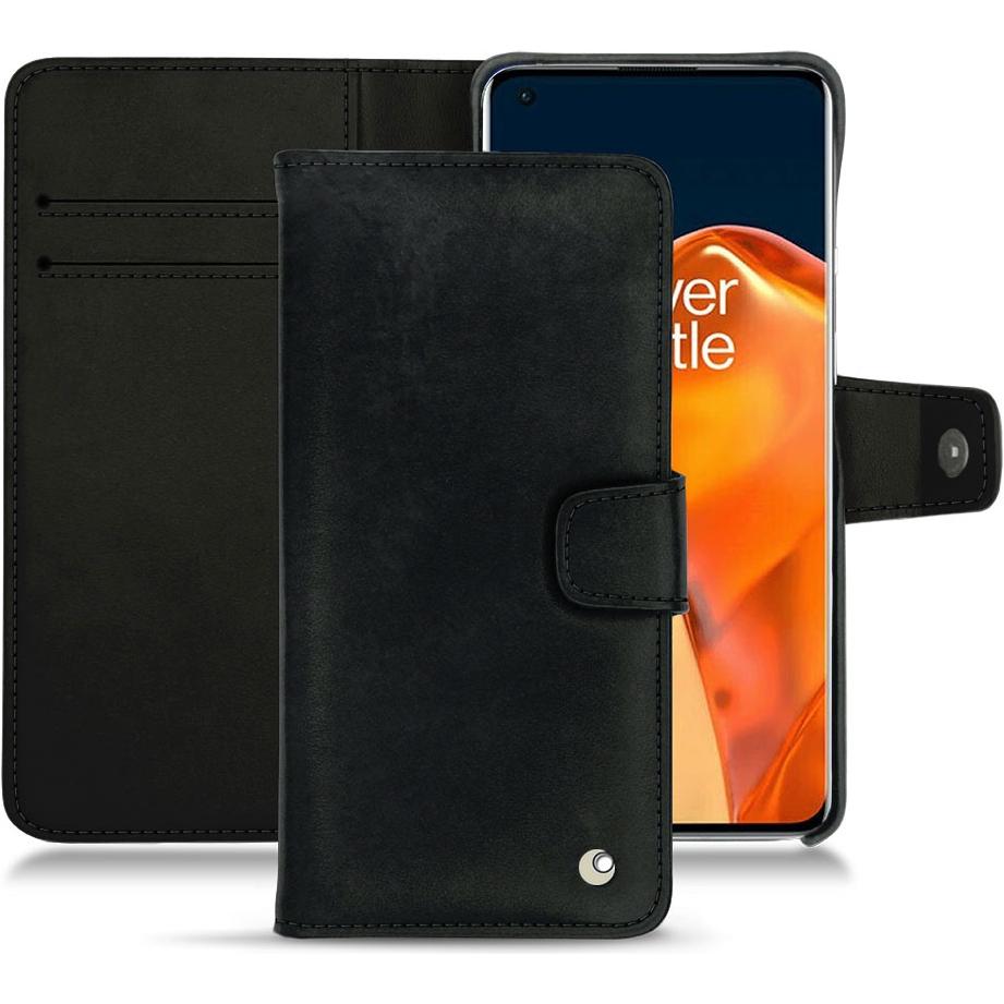 Noreve Lederschutzhülle Wallet (OnePlus 9 Pro), Smartphone Hülle, Schwarz