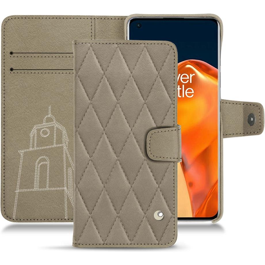 Noreve Lederschutzhülle Wallet (OnePlus 9 Pro), Smartphone Hülle, Beige