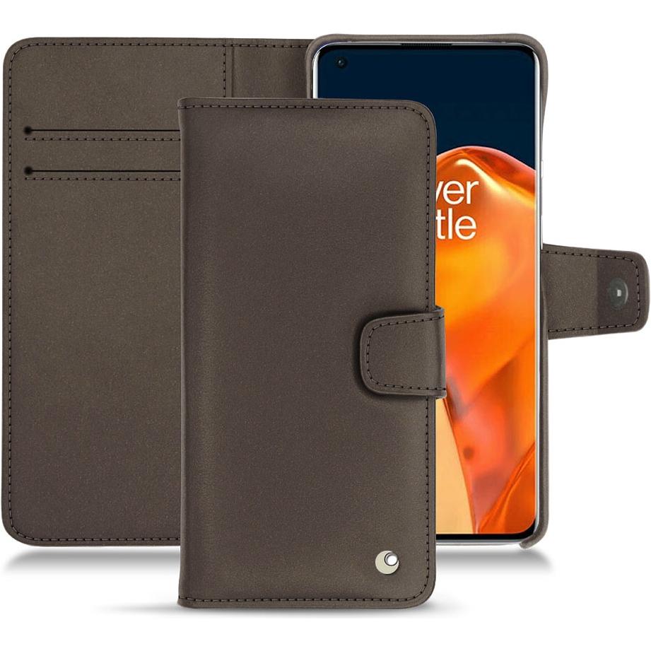 Noreve Lederschutzhülle Wallet (OnePlus 9 Pro), Smartphone Hülle, Grau