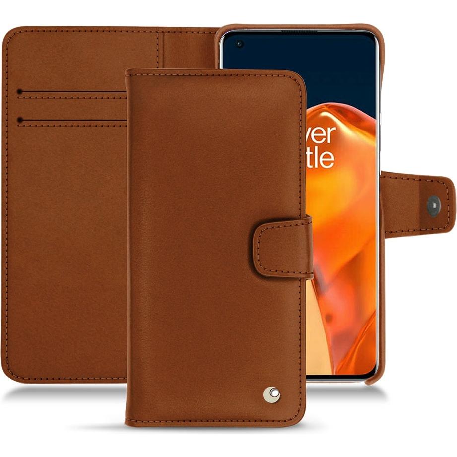 Noreve Lederschutzhülle Wallet (OnePlus 9 Pro), Smartphone Hülle, Braun