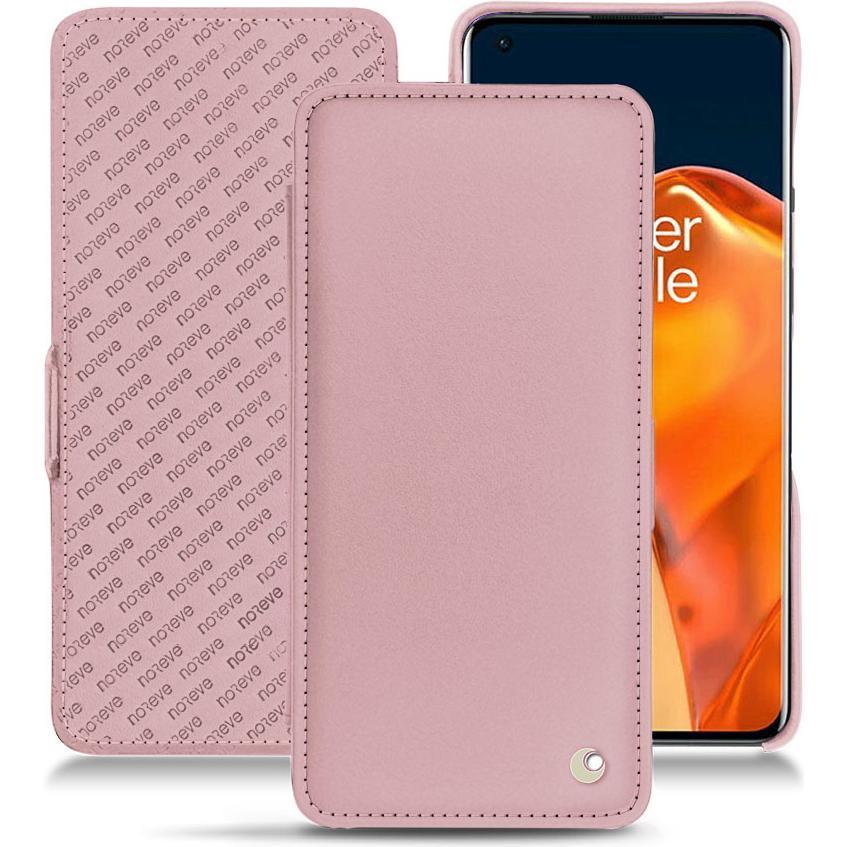 Thumbnail - Noreve Lederschutzhülle horizontal (OnePlus 9 Pro), Smartphone Hülle, Rosa