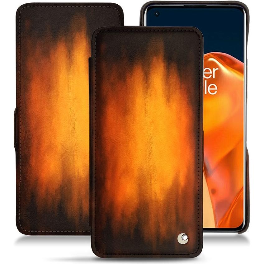 Noreve Lederschutzhülle horizontal (OnePlus 9 Pro), Smartphone Hülle, Violett