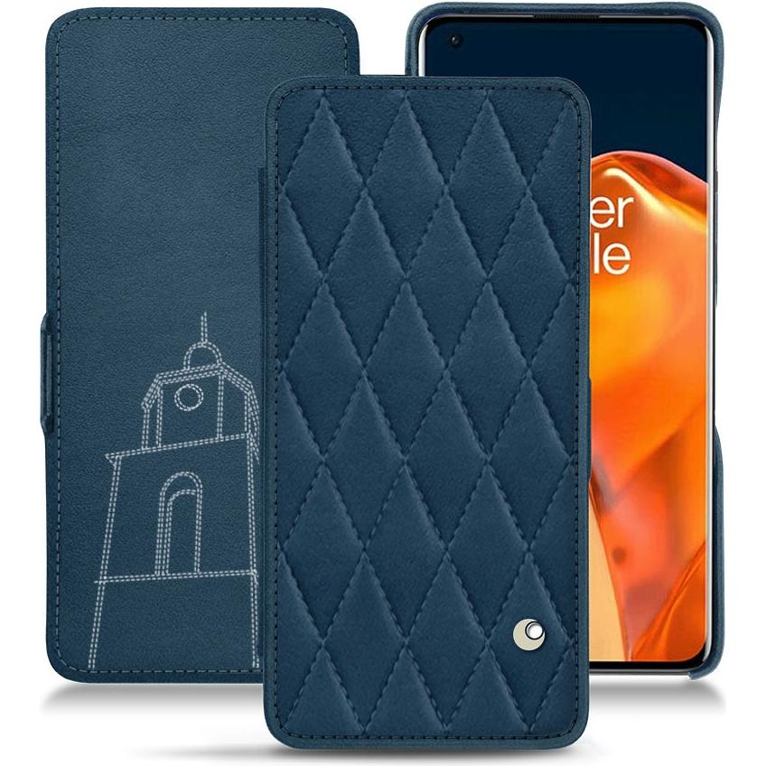 Thumbnail - Noreve Lederschutzhülle horizontal (OnePlus 9 Pro), Smartphone Hülle, Blau