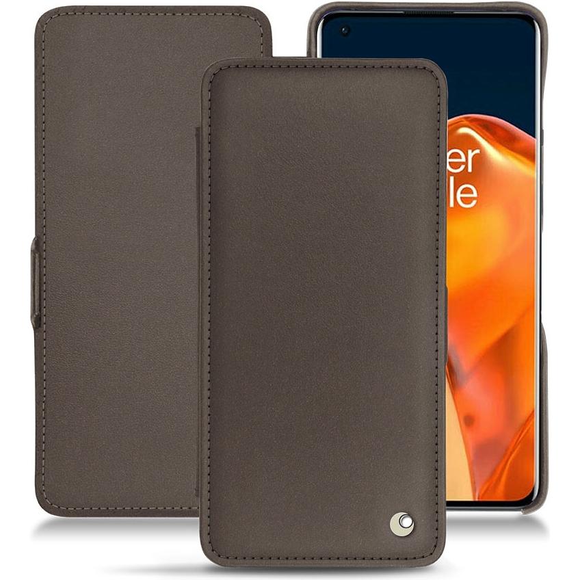 Thumbnail - Noreve Lederschutzhülle horizontal (OnePlus 9 Pro), Smartphone Hülle, Grau