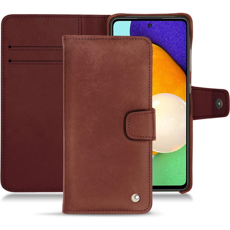 Noreve Lederschutzhülle Wallet (Samsung Galaxy A52), Smartphone Hülle, Rot