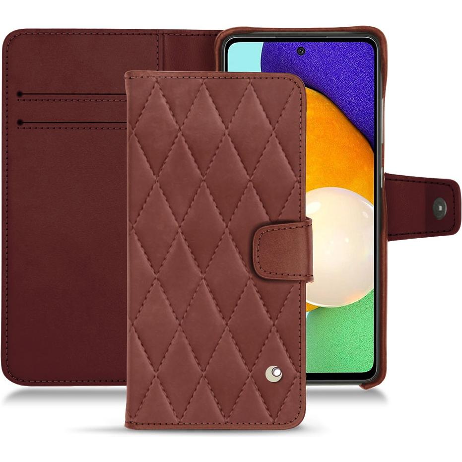 Noreve Lederschutzhülle Wallet (Samsung Galaxy A52), Smartphone Hülle, Rot