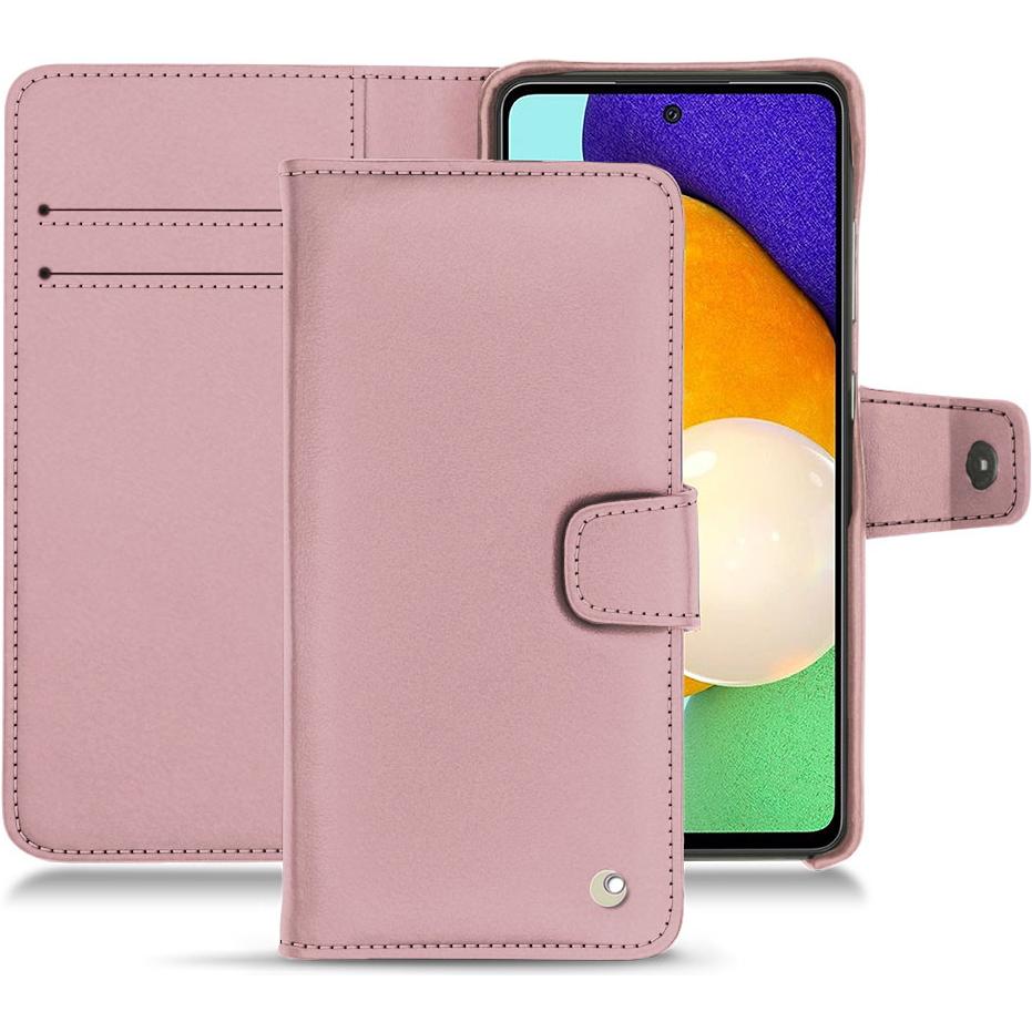 Noreve Lederschutzhülle Wallet (Samsung Galaxy A52), Smartphone Hülle, Rosa