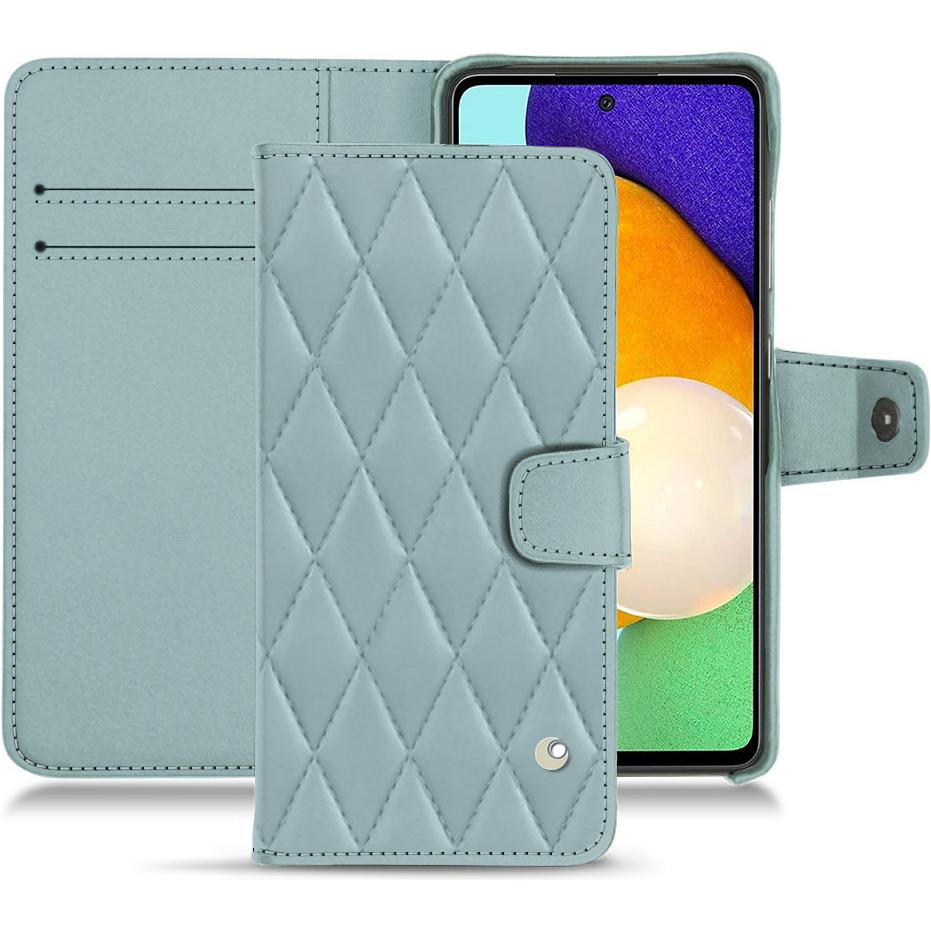 Noreve Lederschutzhülle Wallet (Samsung Galaxy A52), Smartphone Hülle, Blau