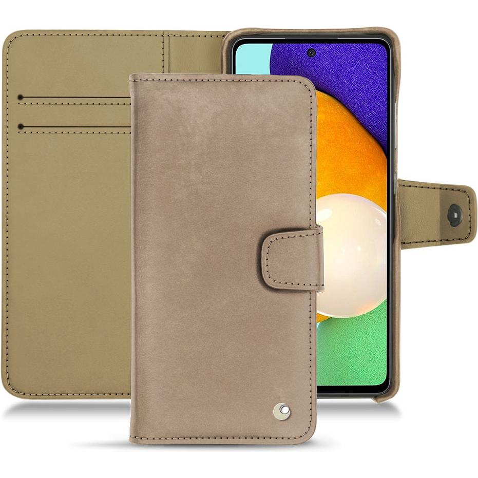 Thumbnail - Noreve Lederschutzhülle Wallet (Samsung Galaxy A52), Smartphone Hülle, Beige