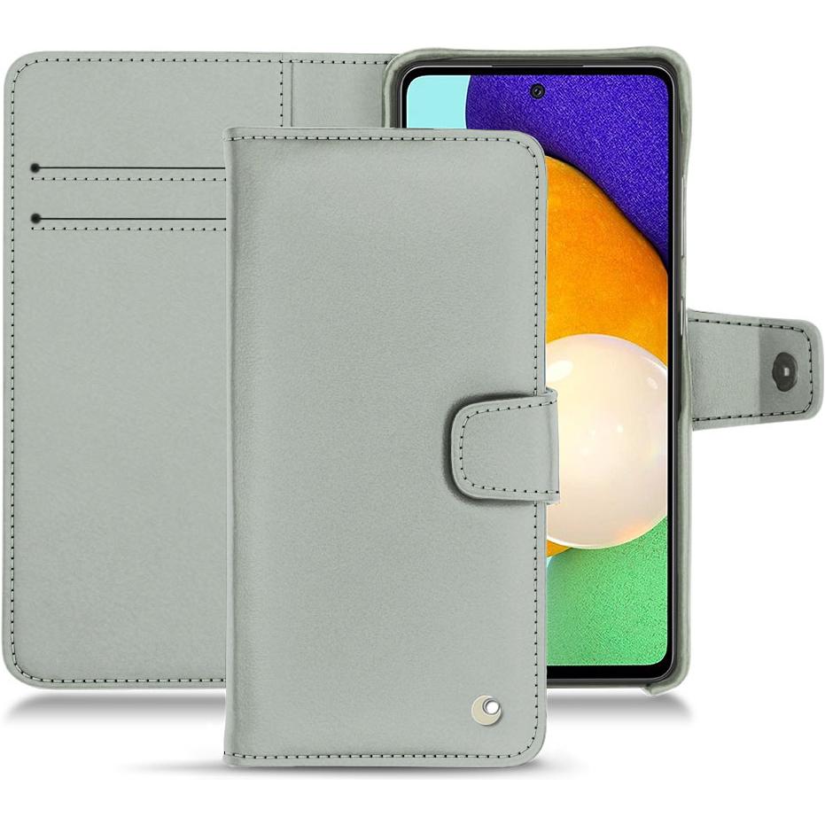 Noreve Lederschutzhülle Wallet (Samsung Galaxy A52), Smartphone Hülle, Grau