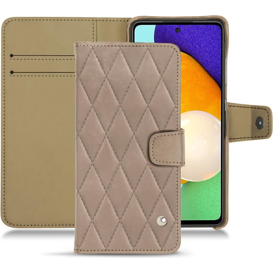 Noreve Lederschutzhülle Wallet (Samsung Galaxy A52), Smartphone Hülle, Beige