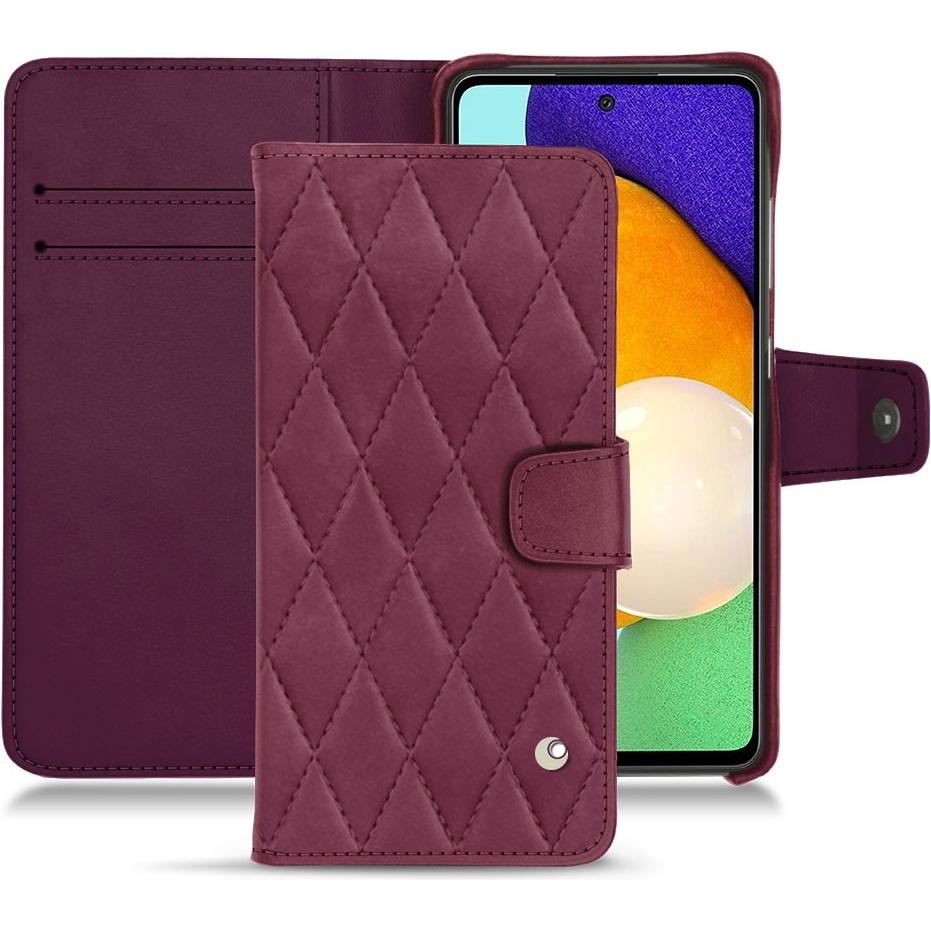 Noreve Lederschutzhülle Wallet (Samsung Galaxy A52), Smartphone Hülle, Violett