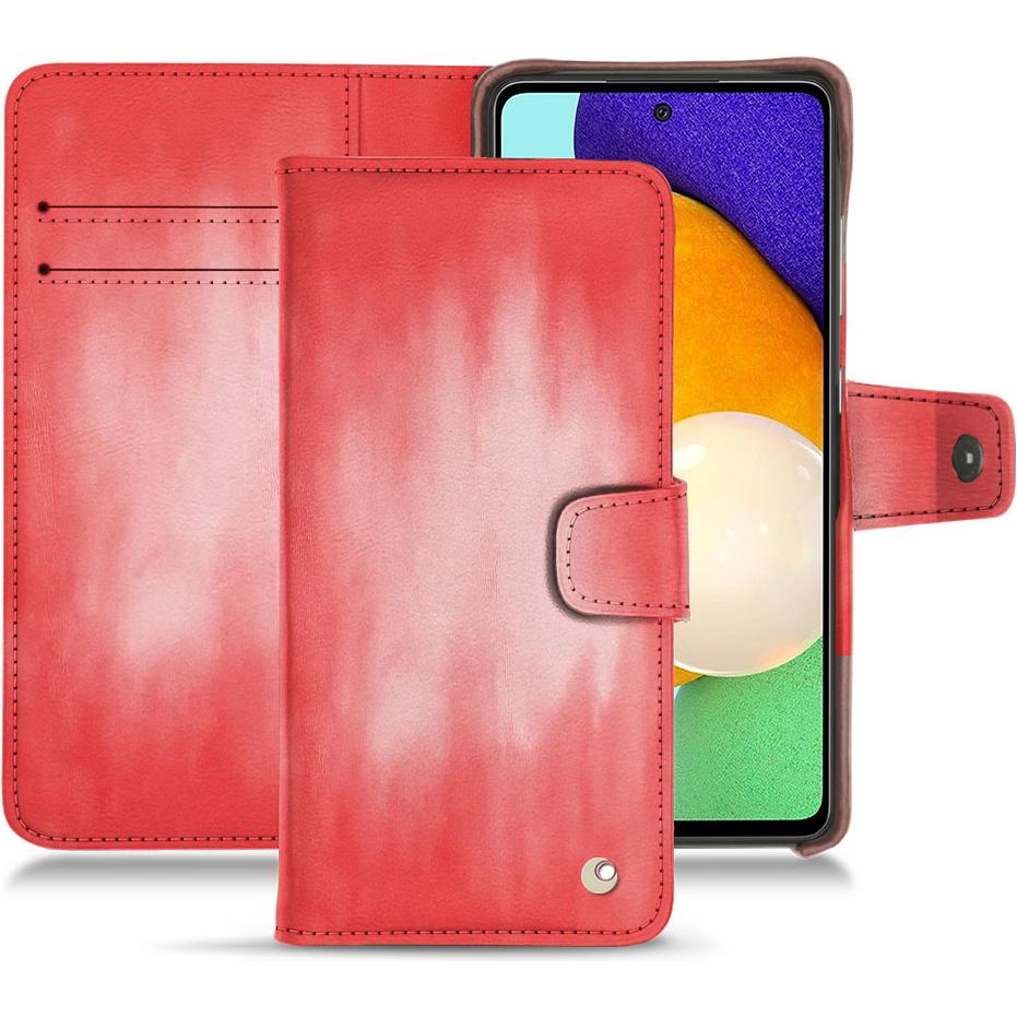 Noreve Lederschutzhülle Wallet (Samsung Galaxy A52), Smartphone Hülle, Rosa