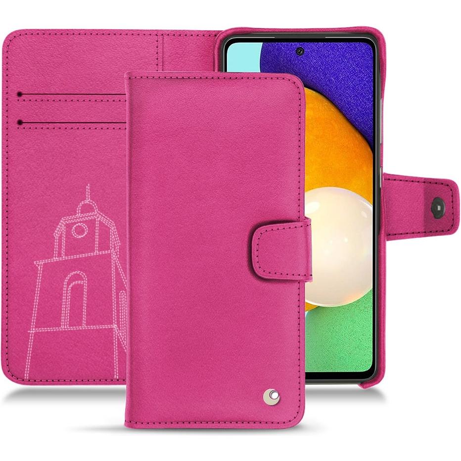 Noreve Lederschutzhülle Wallet (Samsung Galaxy A52), Smartphone Hülle, Rosa