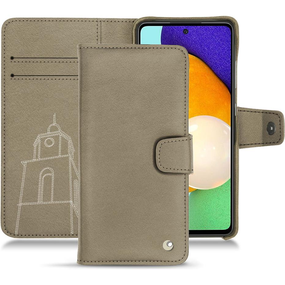 Noreve Lederschutzhülle Wallet (Samsung Galaxy A52), Smartphone Hülle, Beige