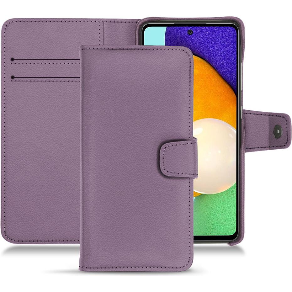 Noreve Lederschutzhülle Wallet (Samsung Galaxy A52), Smartphone Hülle, Violett