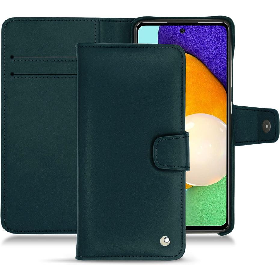 Noreve Lederschutzhülle Wallet (Samsung Galaxy A52), Smartphone Hülle, Blau