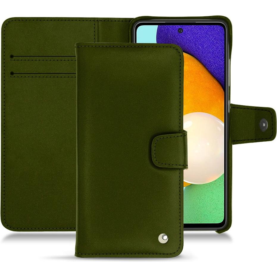 Noreve Lederschutzhülle Wallet (Samsung Galaxy A52), Smartphone Hülle, Grün