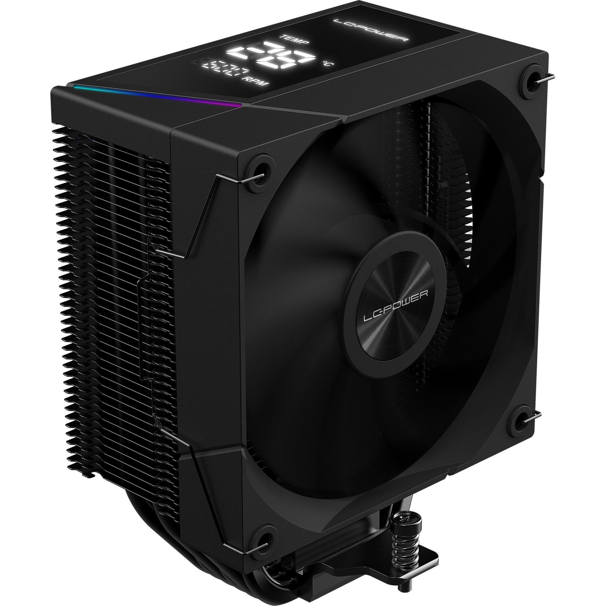 LC-Power LC POWER CPU-Kühler LC-CC-120-DB6, Kühlungstyp: Aktiv (125 mm), Dissipatore CPU, Nero