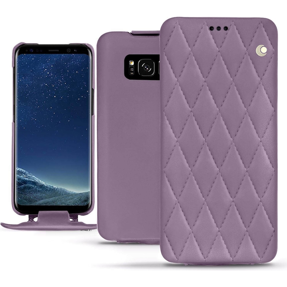 Noreve Lederschutzhülle vertikal (Samsung Galaxy S8+), Smartphone Hülle, Violett