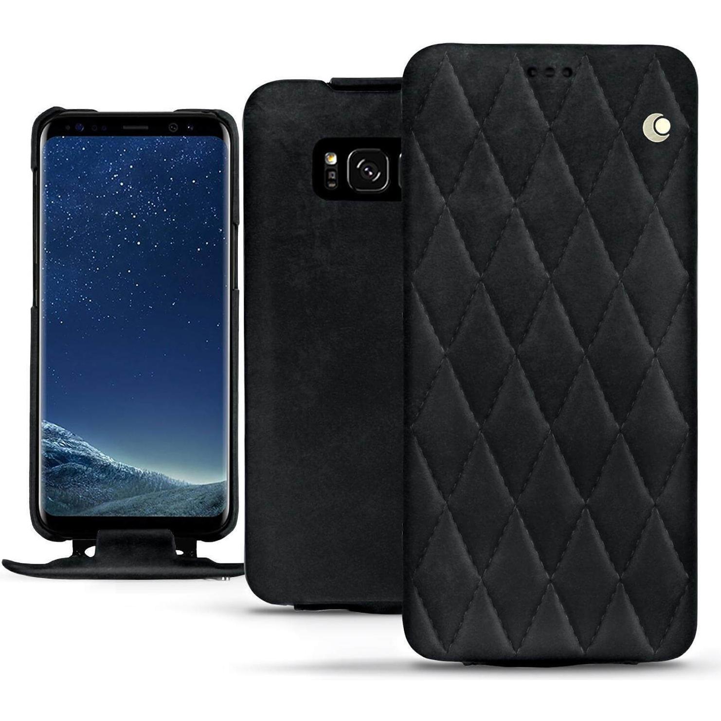 Thumbnail - Noreve Lederschutzhülle vertikal (Samsung Galaxy S8+), Smartphone Hülle, Schwarz