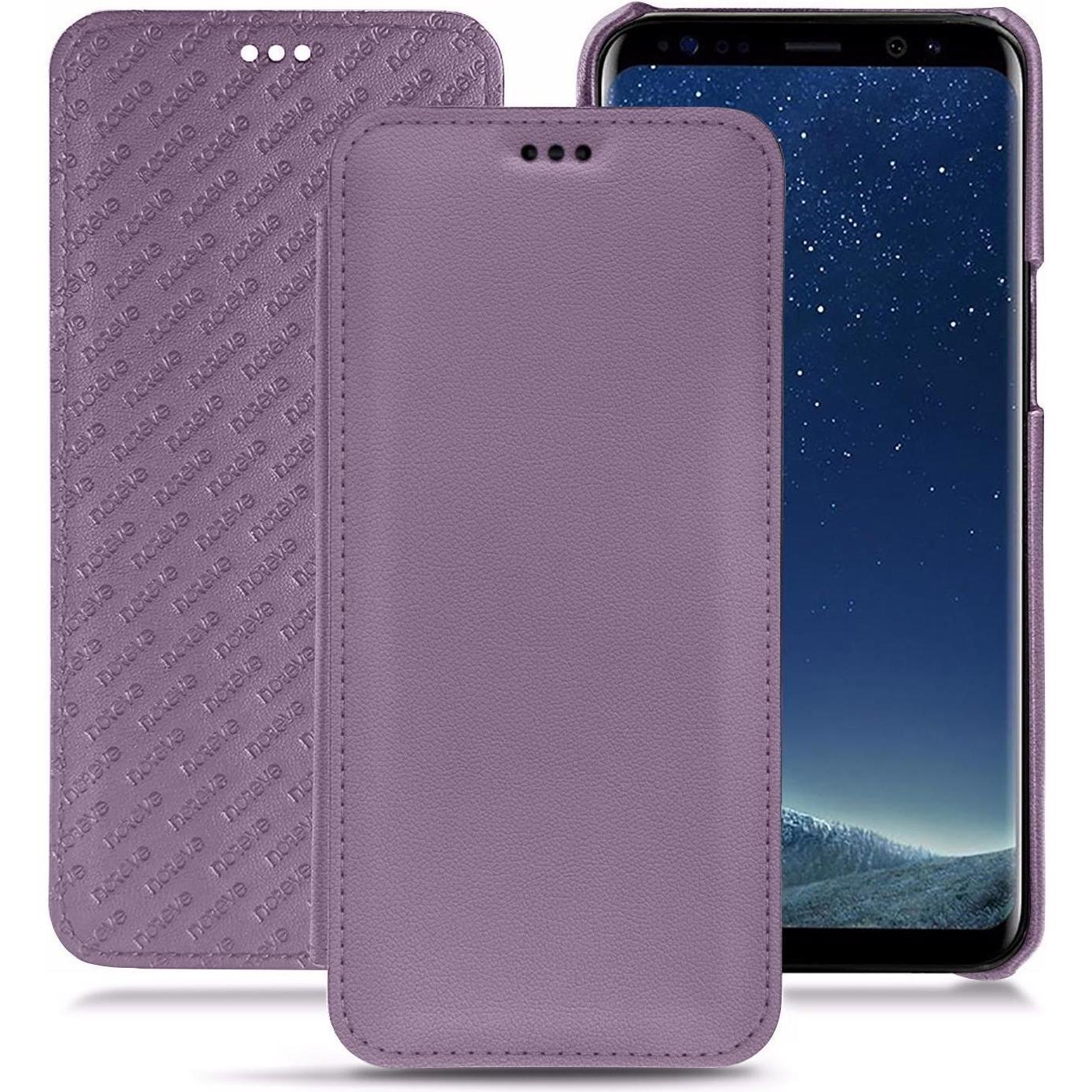 Noreve Lederschutzhülle horizontal (Samsung Galaxy S8+), Smartphone Hülle, Violett