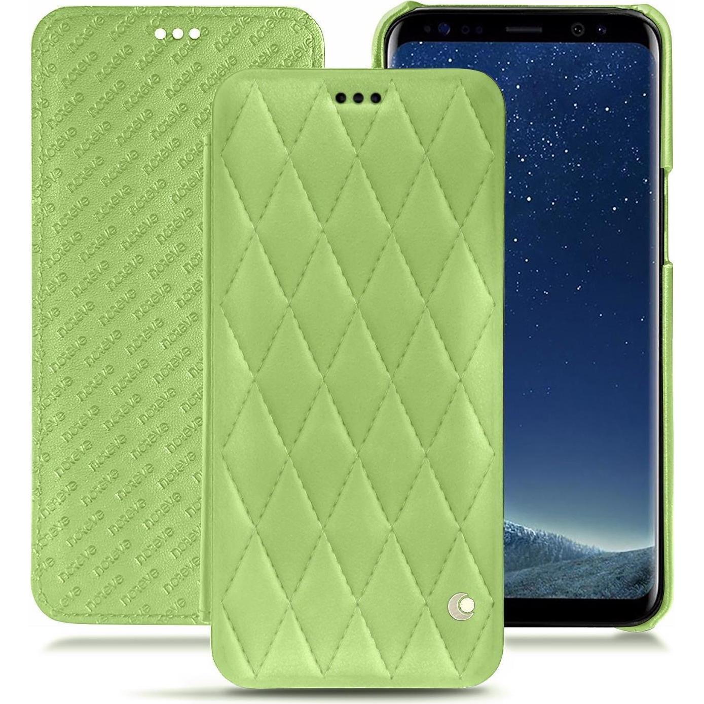 Noreve Lederschutzhülle horizontal (Samsung Galaxy S8+), Smartphone Hülle, Grün