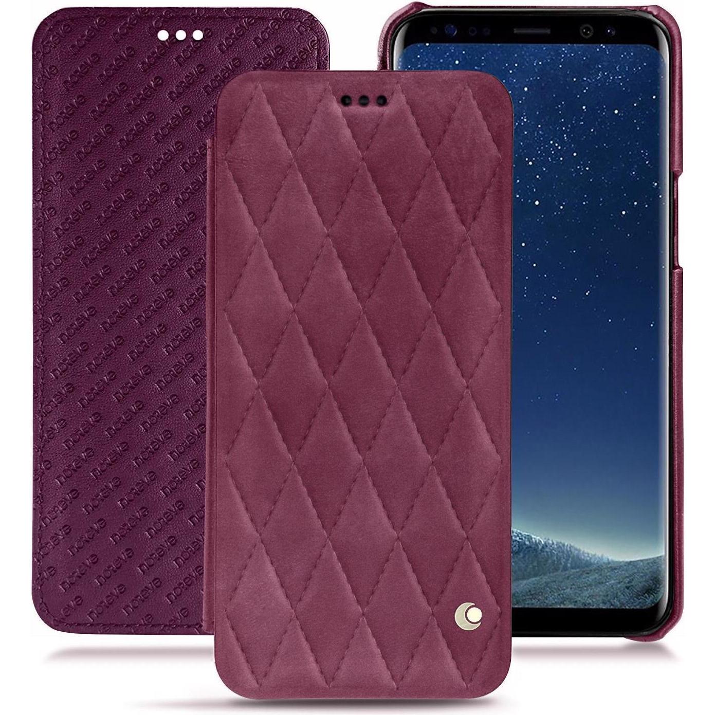 Noreve Lederschutzhülle horizontal (Samsung Galaxy S8+), Smartphone Hülle, Violett