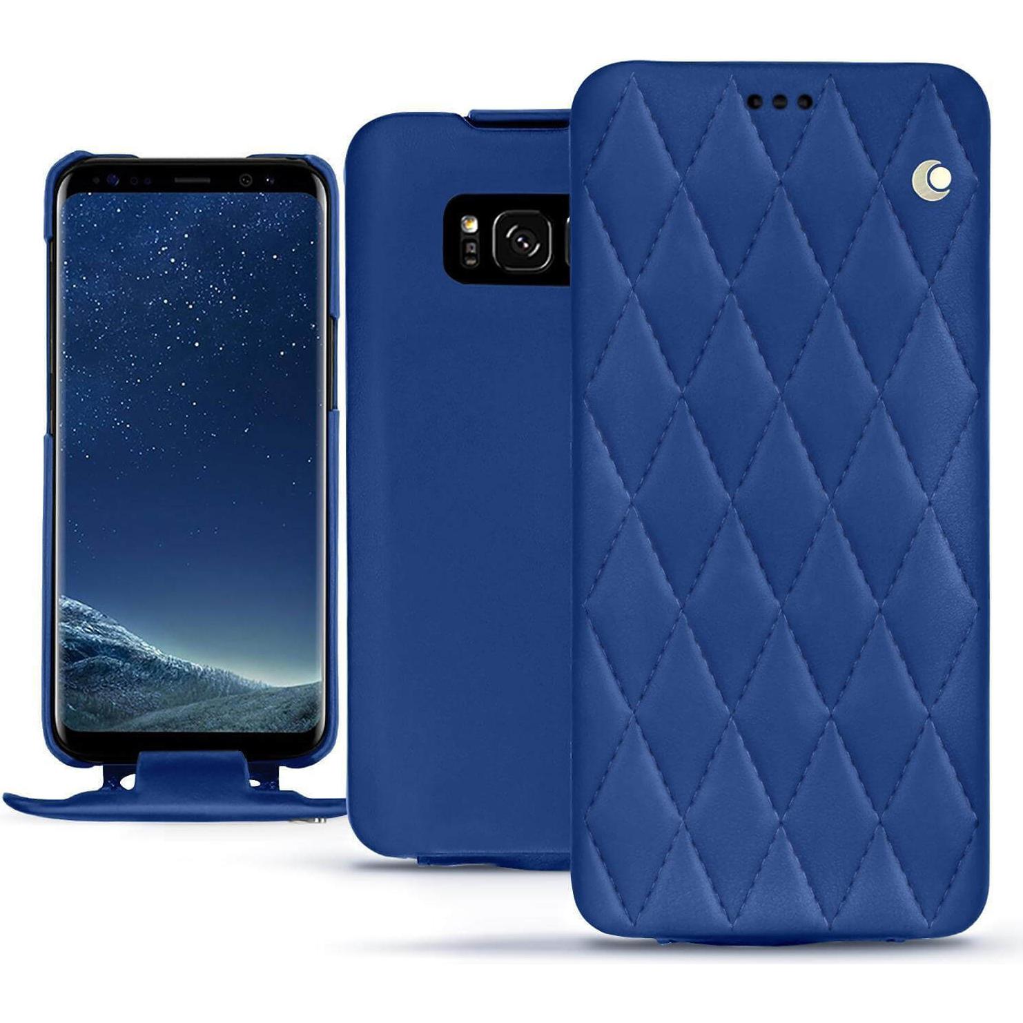 Thumbnail - Noreve Lederschutzhülle vertikal (Samsung Galaxy S8), Smartphone Hülle, Blau