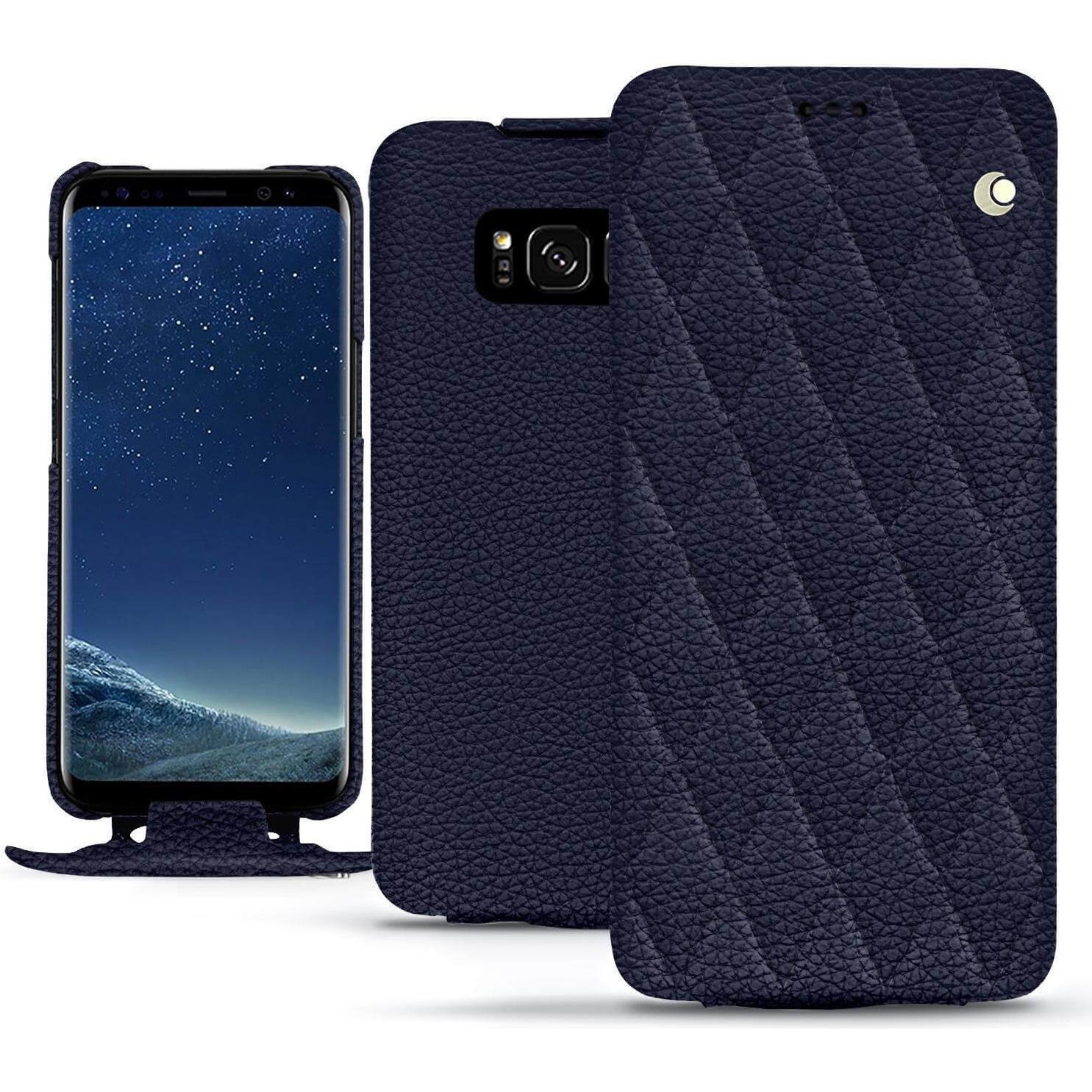 Noreve Lederschutzhülle vertikal (Samsung Galaxy S8), Smartphone Hülle, Violett