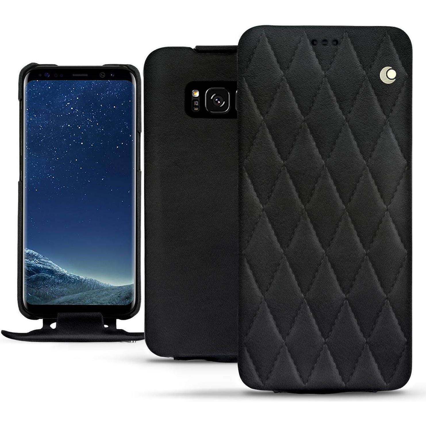 Noreve Lederschutzhülle vertikal (Samsung Galaxy S8), Smartphone Hülle, Schwarz