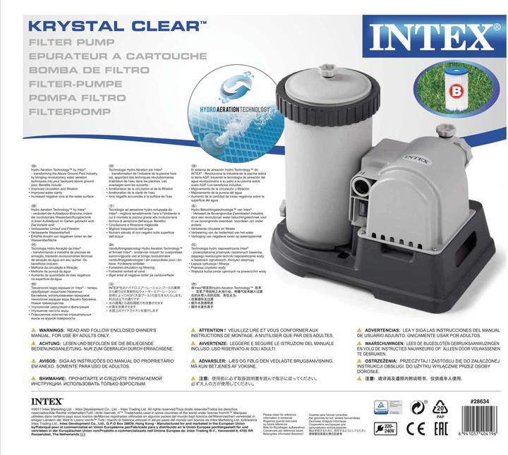 Actual product image Intex Pool Krystal Clear