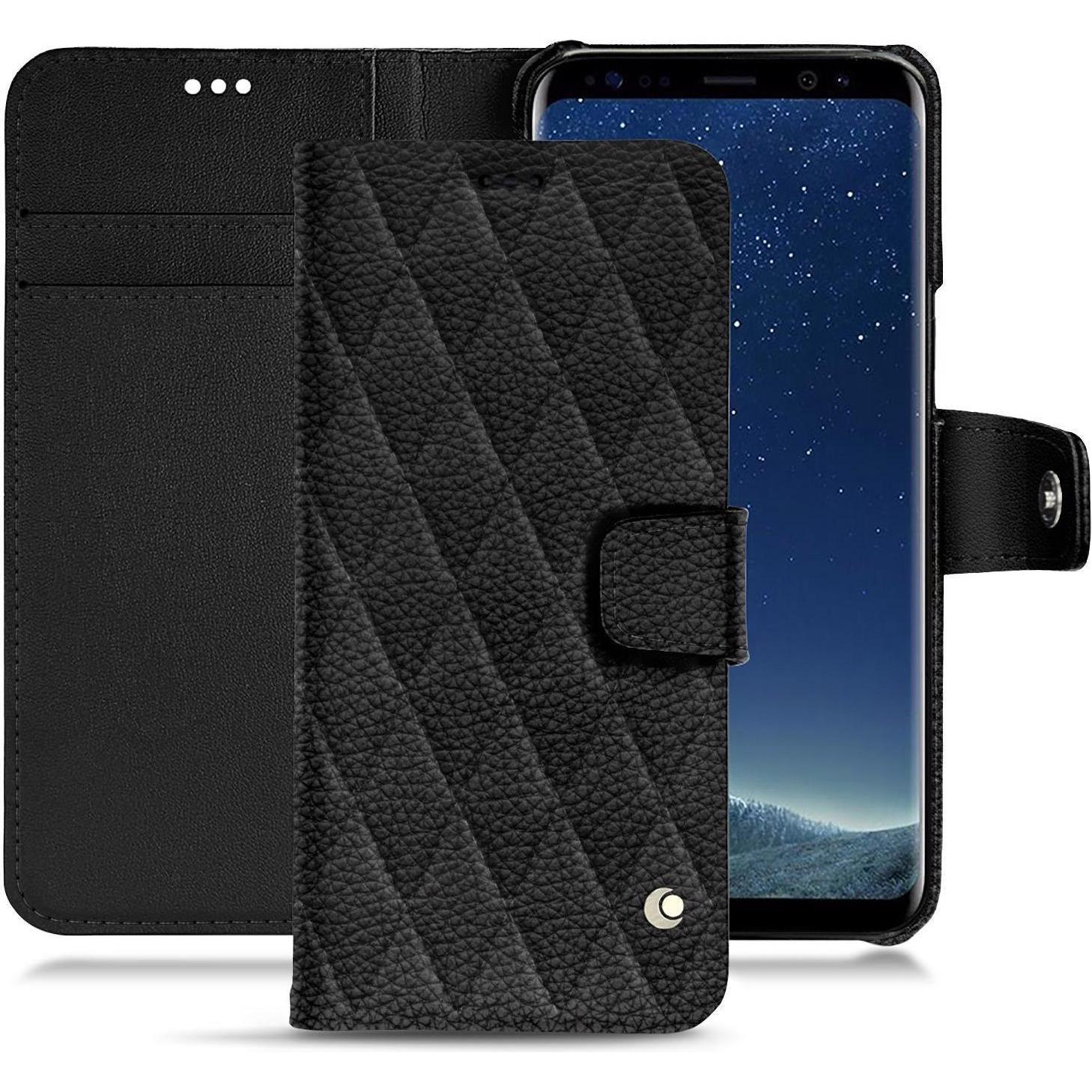 Thumbnail - Noreve Lederschutzhülle Wallet (Samsung Galaxy S8), Smartphone Hülle, Schwarz