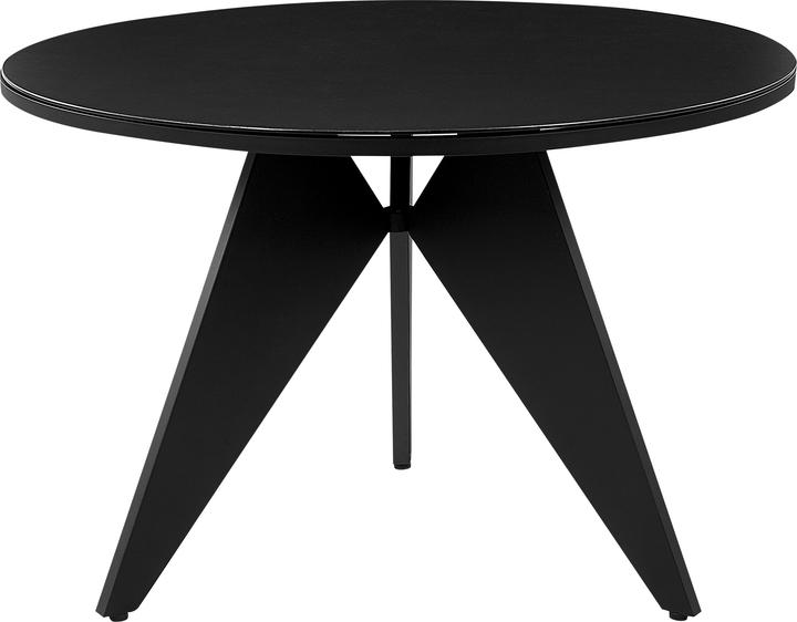 Produktbild Beliani Gartenmöbel Set Aluminium schwarz / grau 4-Sitzer OLMETTO/BUSSETO