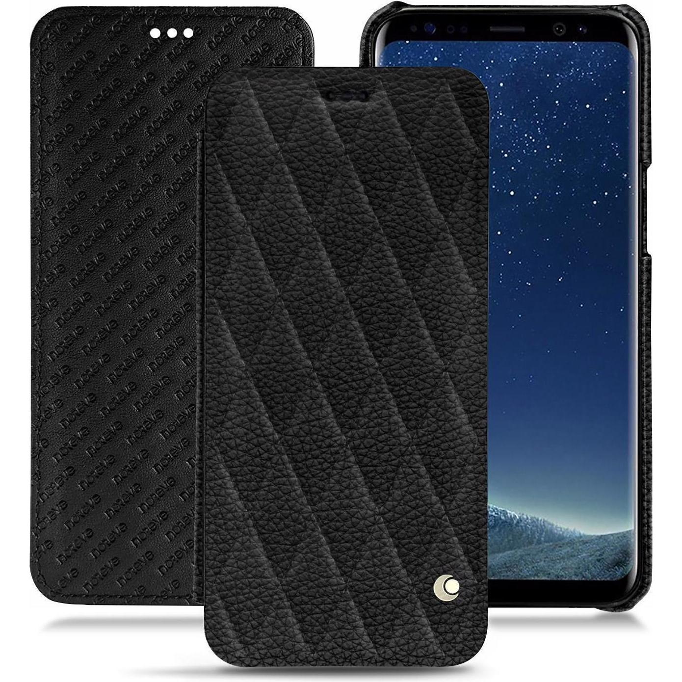 Thumbnail - Noreve Lederschutzhülle horizontal (Samsung Galaxy S8), Smartphone Hülle, Schwarz