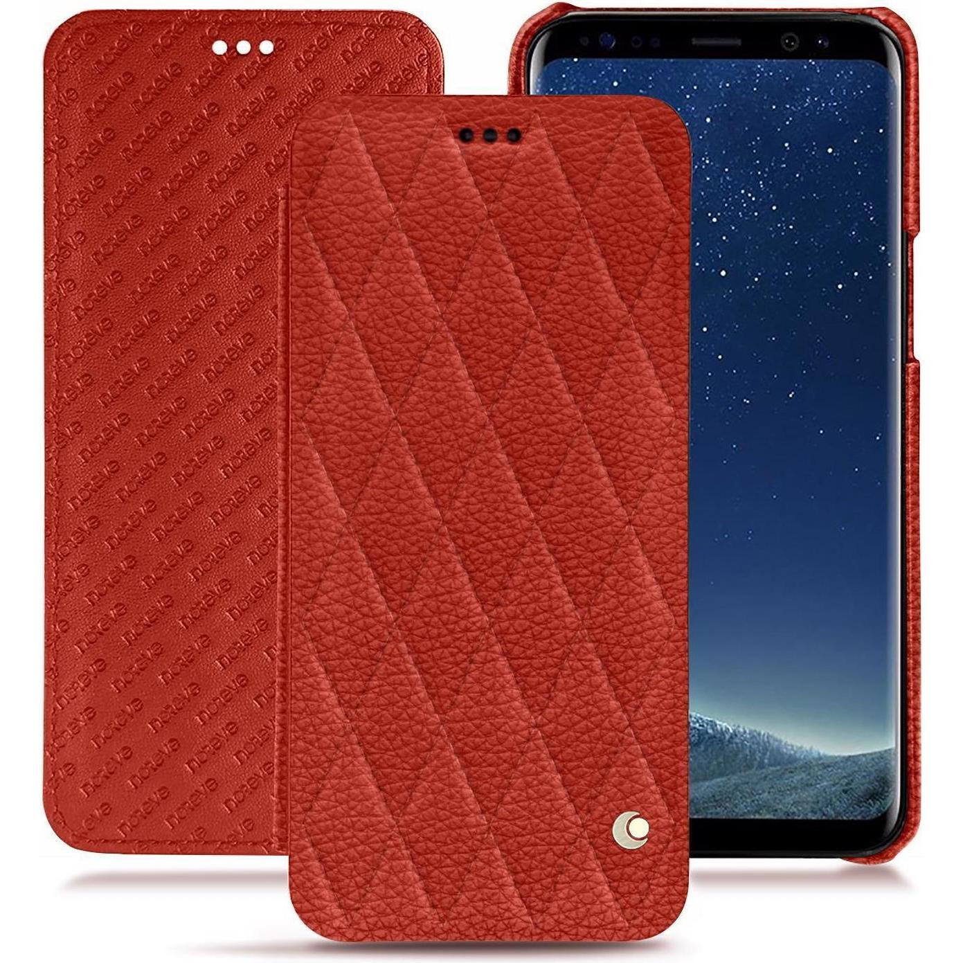 Thumbnail - Noreve Lederschutzhülle horizontal (Samsung Galaxy S8), Smartphone Hülle, Orange