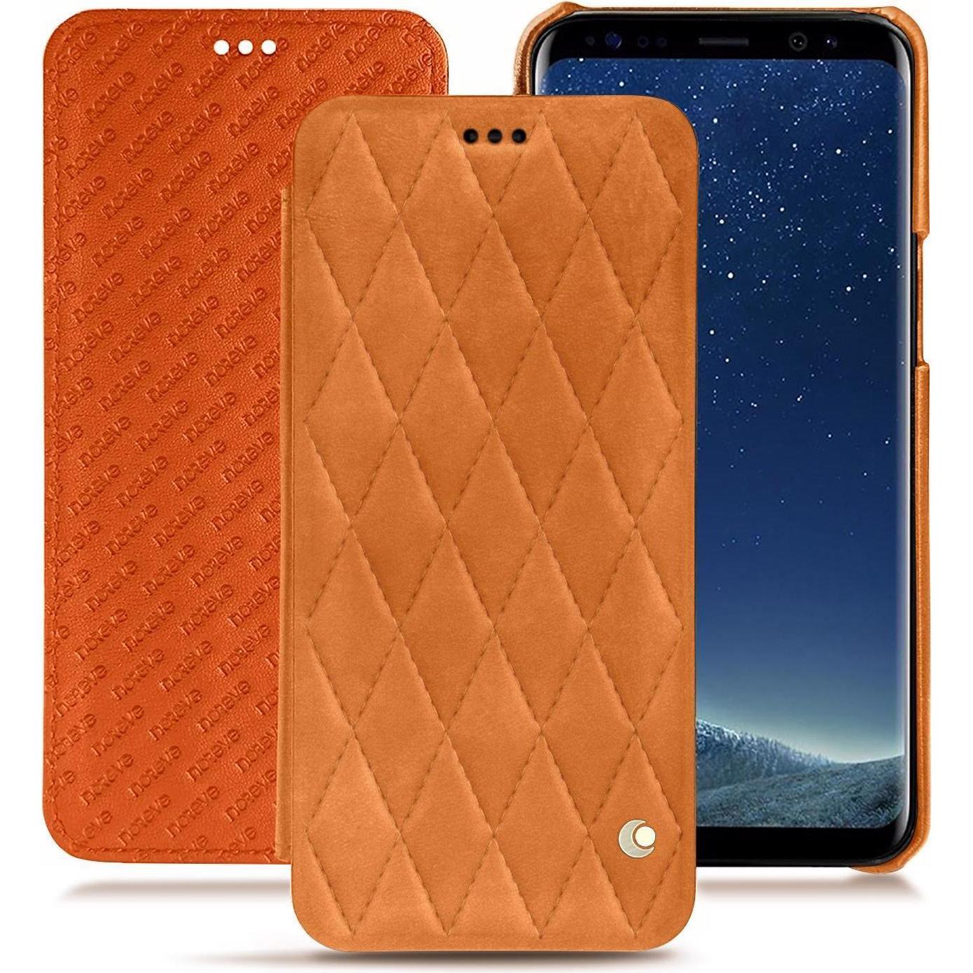 Thumbnail - Noreve Lederschutzhülle horizontal (Samsung Galaxy S8), Smartphone Hülle, Orange