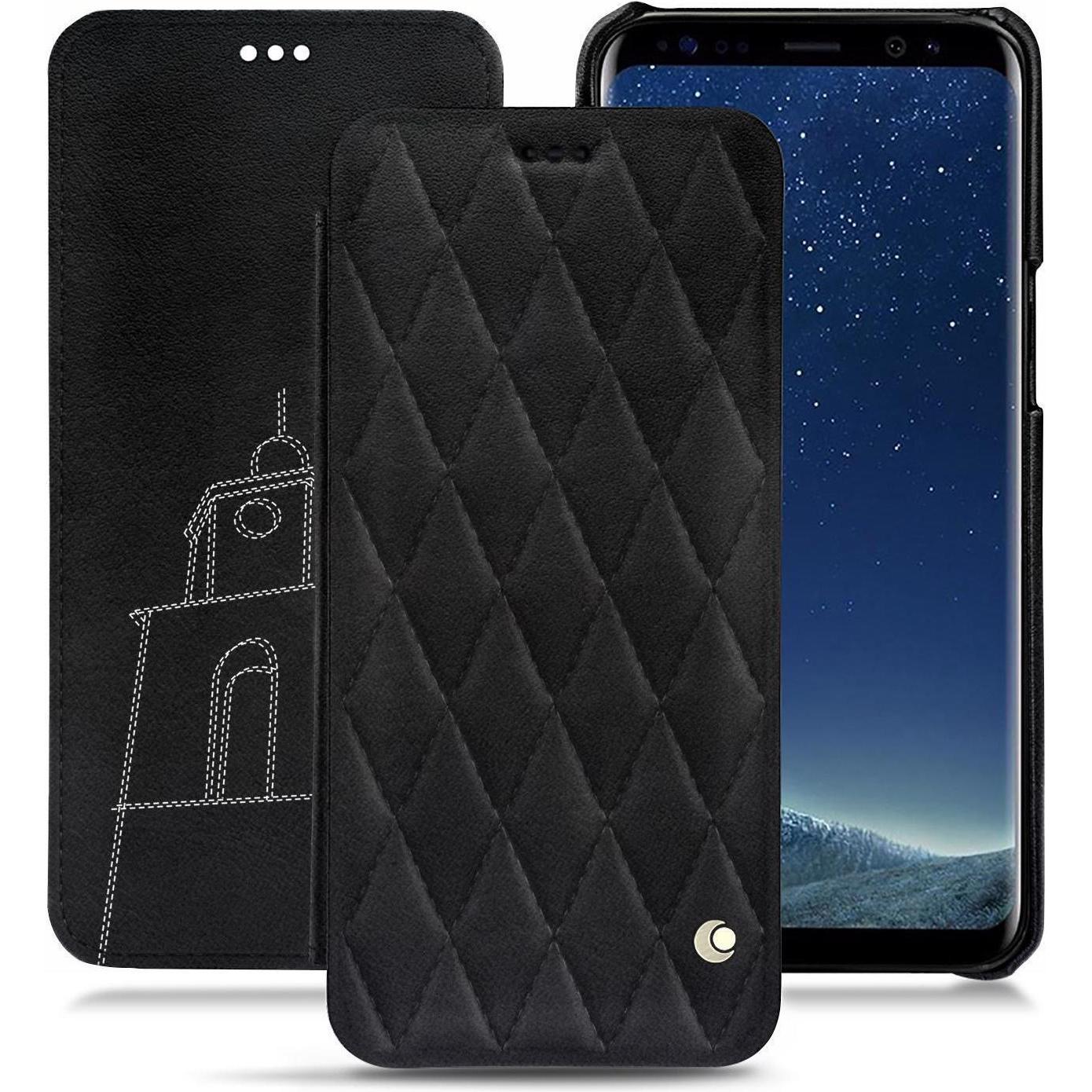 Noreve Lederschutzhülle horizontal (Samsung Galaxy S8), Smartphone Hülle, Schwarz