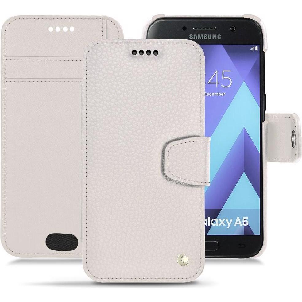 Noreve Lederschutzhülle Wallet (Samsung Galaxy A5 (2017)), Smartphone Hülle, Weiss
