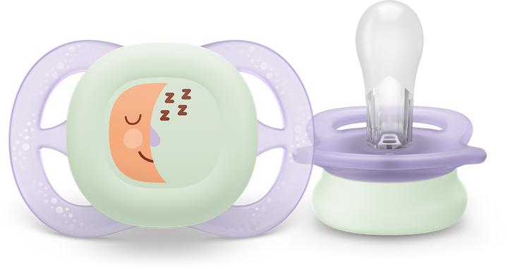 Actual product image Philips Avent Pacifier SCF075/17 ultra start Nighttime (2x, 0 - 6 Months)