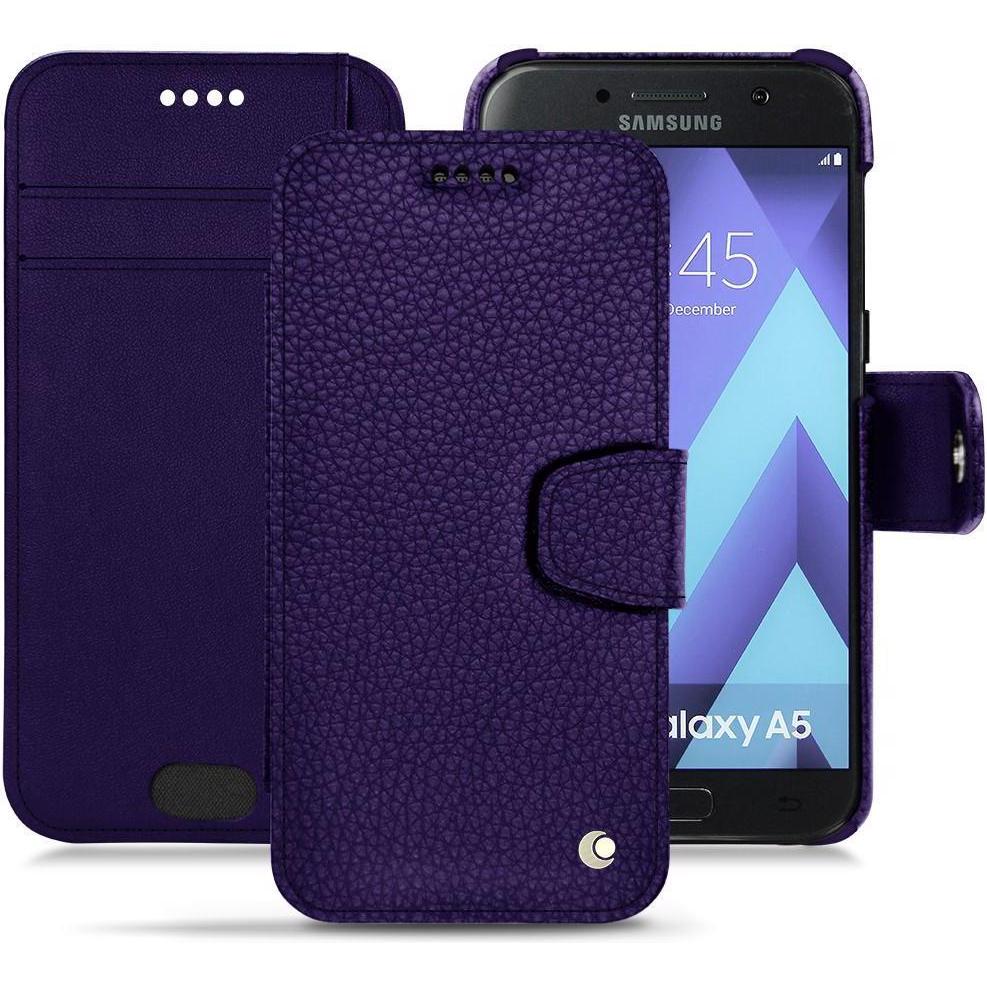 Noreve Lederschutzhülle Wallet (Samsung Galaxy A5 (2017)), Smartphone Hülle, Violett
