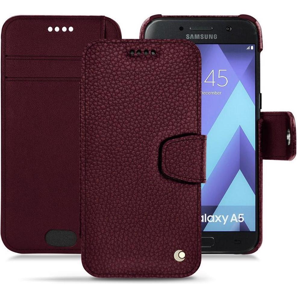 Noreve Lederschutzhülle Wallet (Samsung Galaxy A5 (2017)), Smartphone Hülle, Violett