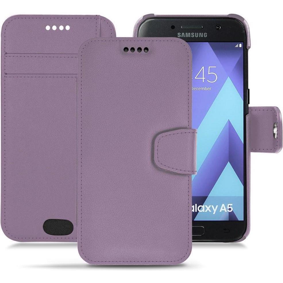 Noreve Lederschutzhülle Wallet (Samsung Galaxy A5 (2017)), Smartphone Hülle, Violett